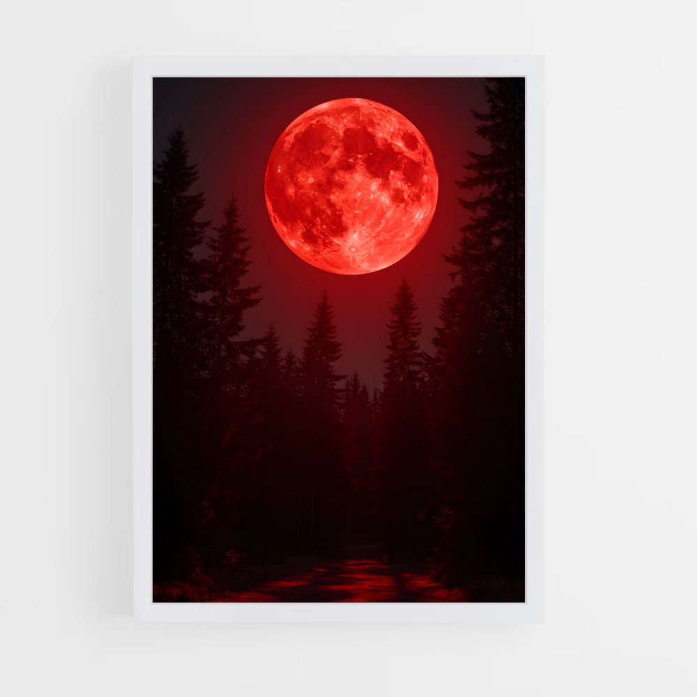 Poster superbe lune écarlate – affiche Système solaire (vue 3)